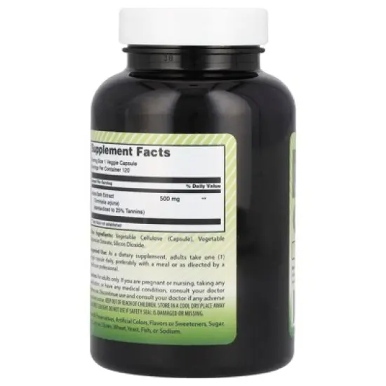 Amazing India Arjuna Bark, Standardized Extract, 500 mg, 120 Veggie Capsules image {2}