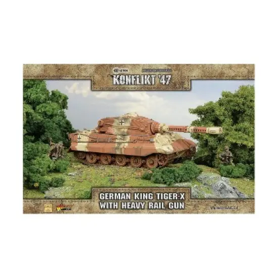 German King Tiger-X with Heavy Rail Gun Miniatures Box Set image {1}
