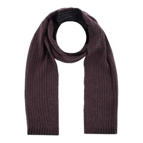 CTM Men's Ribbed Knit Mixed Wool Scarf image {3}