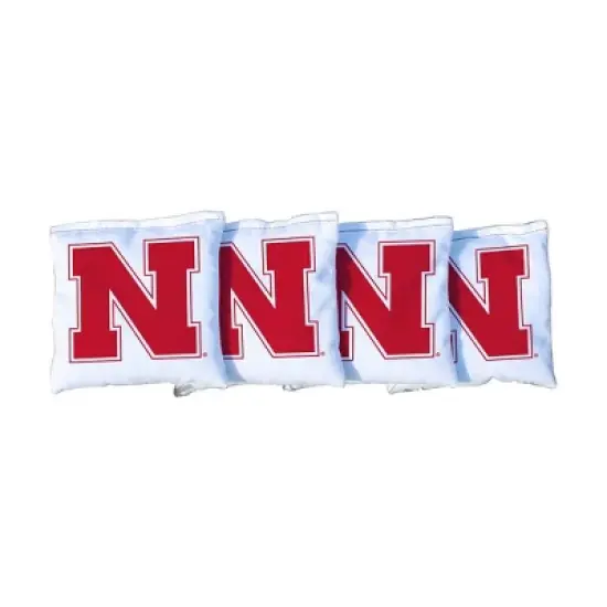 NCAA Nebraska Cornhuskers Corn-Filled Cornhole Bags White - 4pk image {1}