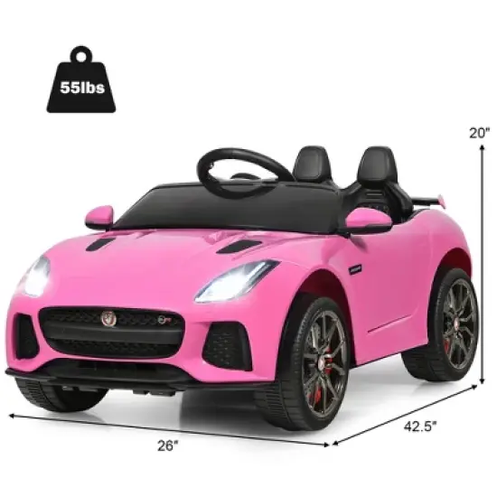 Costway 12V Jaguar F-Type SVR Licensed Kids Ride On Car Motorized Vehicle w/ MP3  Navy image {2}