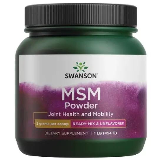 Swanson Msm Powder - Ready-Mix & Unflavored 1 lb Powder image {5}