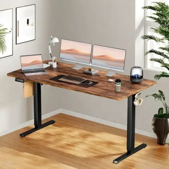 FONTOI Ergonomic Standing Desk, Height Adjustable Computer Desk with Control Panel image {18}