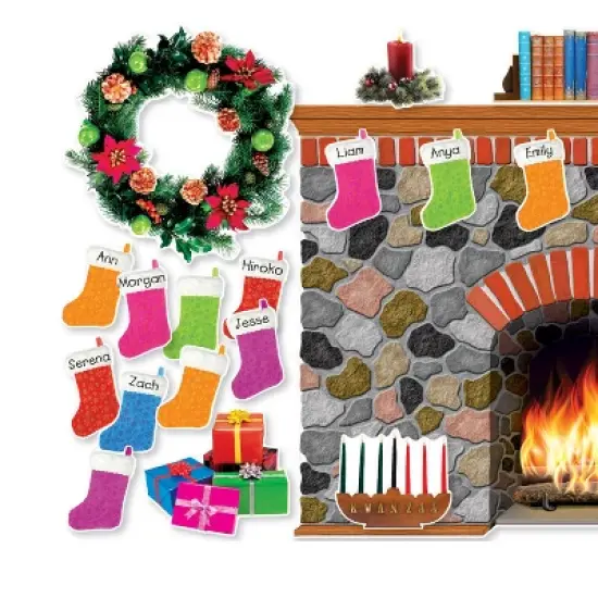 Scholastic Teaching Solutions Holiday Hearth Bulletin Board Set image {2}