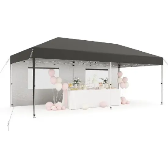 10'x 20' Pop up Canopy Tent with 210 D Oxford Fabric for Farmers' Market, Wedding Event, Camping image {1}