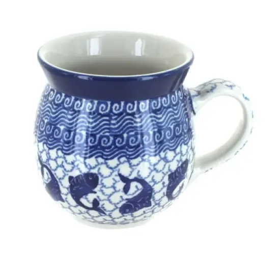 Blue Rose Polish Pottery Ceramika Artystyczna Bubble Mug image {21}