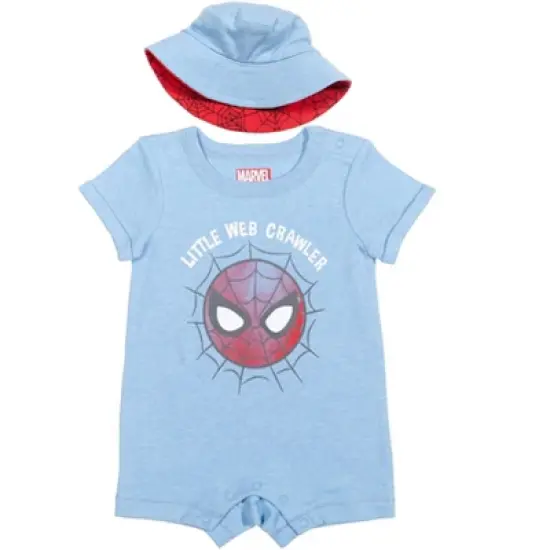 Marvel Avengers Spider-Man Romper and Sunhat Blue / Red  image {6}