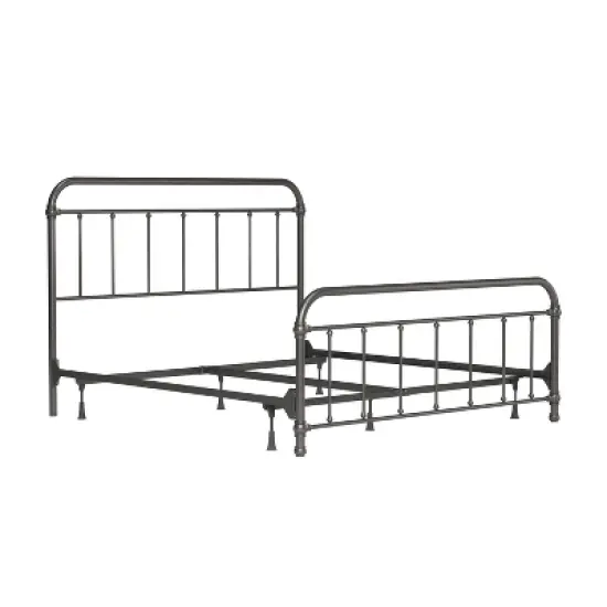 King Kirkland Metal Bed Aged Pewter - Hillsdale Furniture image {8}