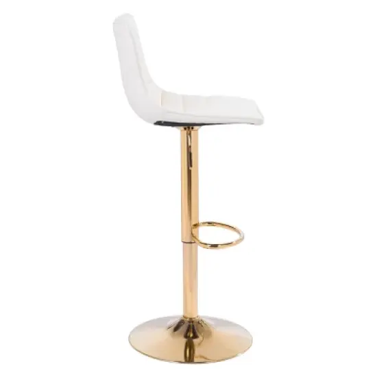 Pierce Barstool White/Gold - ZM Home image {1}