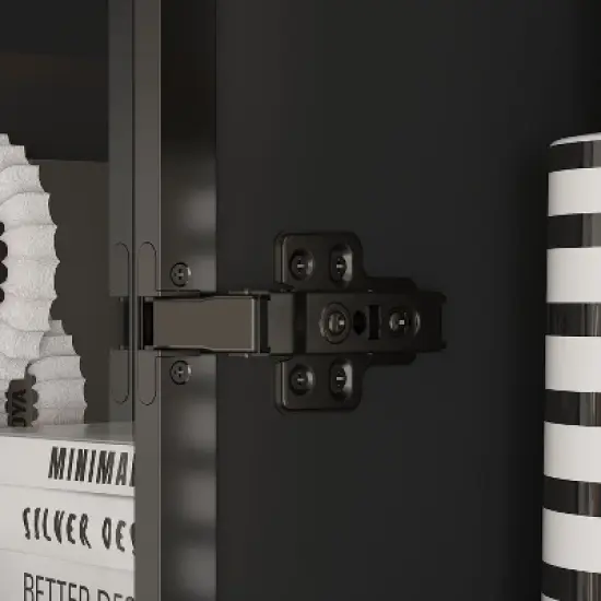 Famapy Black Spacious Double Desk Workstation Light Strips USB Ports image {14}