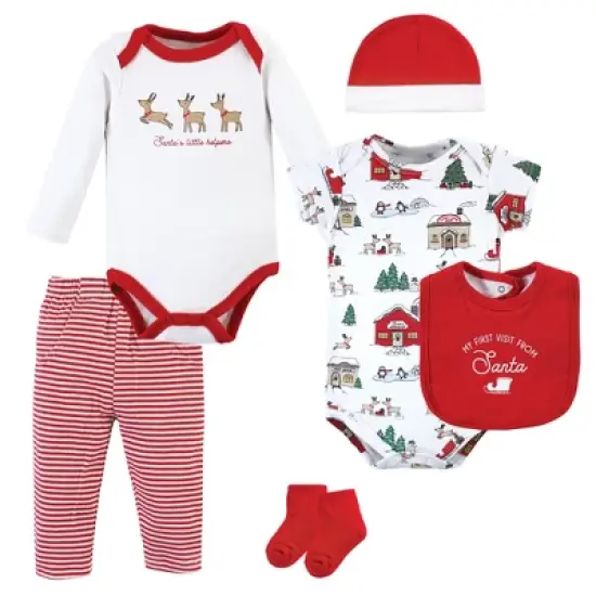 Hudson Baby Unisex Baby Cotton Layette Set, North Pole image {6}