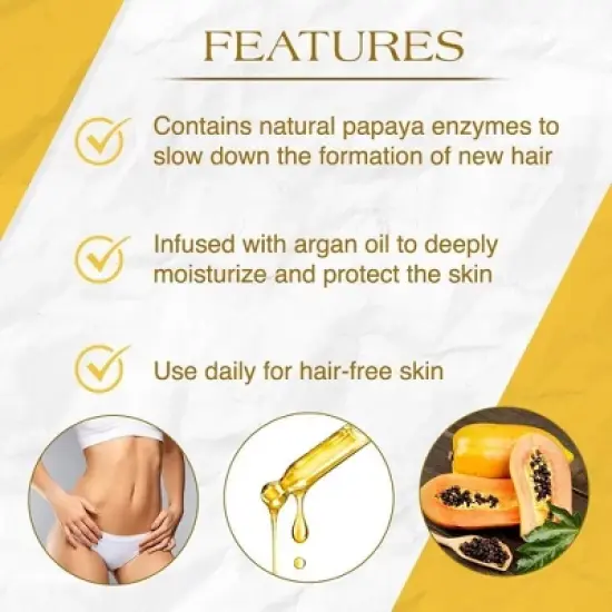 GiGi Slow Grow Hair Inhibitor Lotion with Argan Oil (PACK OF 2) Hair Regrowth Minimizer, Men and Women, 8 oz image {2}