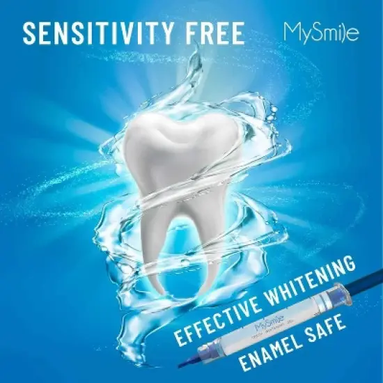 MySmile Teeth Whitening Kit with LED Light, 10 Min Fast Teeth Whitener, 18%  CP Teeth Whitening Gel image {4}