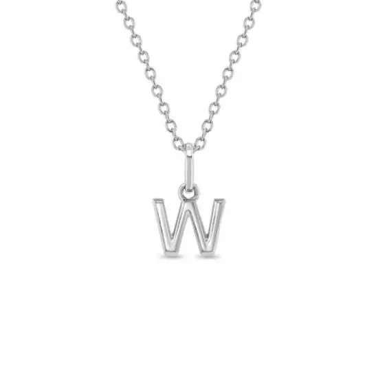 Girls' Tiny Initial Letter Sterling Silver Necklace - In Season Jewelry image {6}