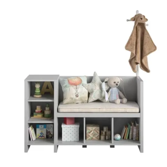 RealRooms Jocelyn Storage Bench and Coat Rack image {5}