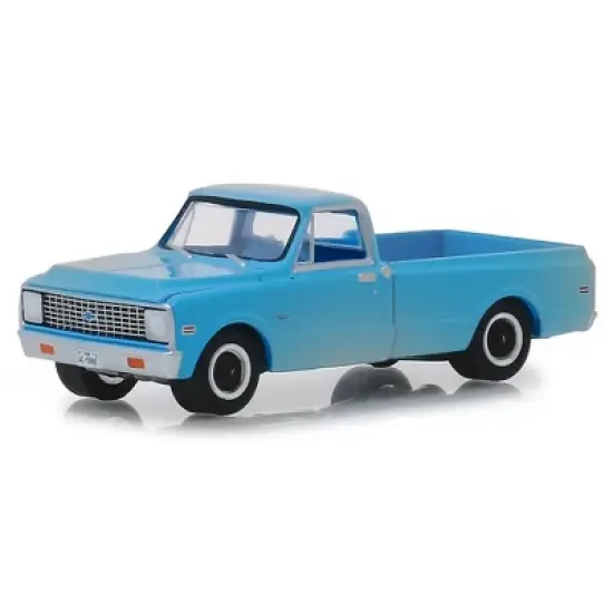 1971 Chevrolet C-10 Pickup Truck Dusty Blue "The Texas Chainsaw Massacre" 1974 Movie 1/64 Diecast Model Car Greenlight image {1}