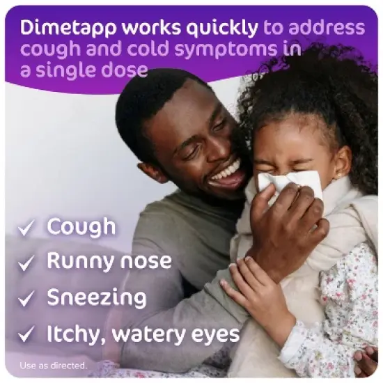 Children's Dimetapp Cough & Cold Relief Liquid - Dextromethorphan - Grape - 4 fl oz image {1}
