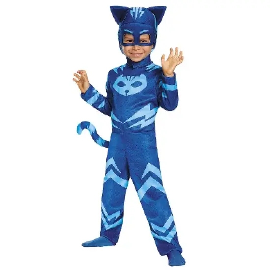Disguise Toddler Boys' Deluxe PJ Masks Catboy Jumpsuit Costume image {4}