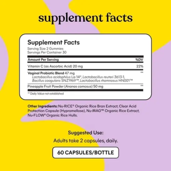 Lemme Purr Vaginal Probitoic Vegan Capsules - 60ct image {4}