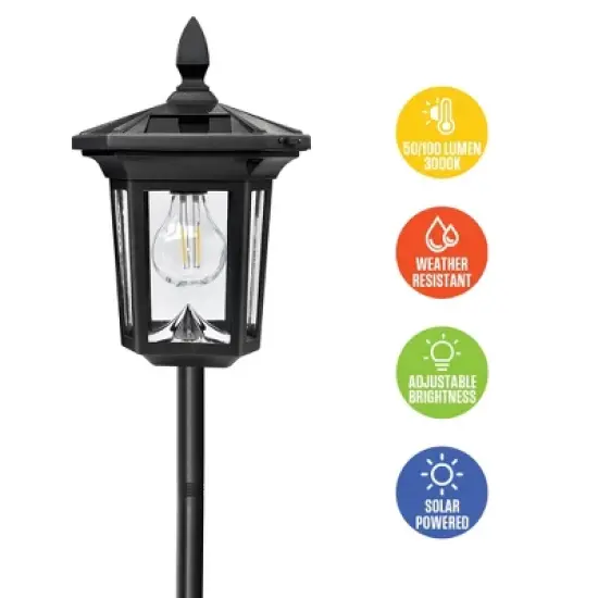 Westinghouse 100 Lumen Solar Post Light &ndash; 2-Pack (3000K Warm White) image {1}