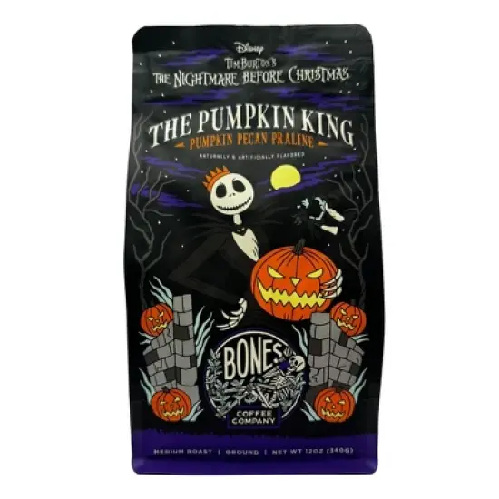 Bones The Pumpkin King Pumpkin Pecan Praline Ground Coffee 12 oz image {2}