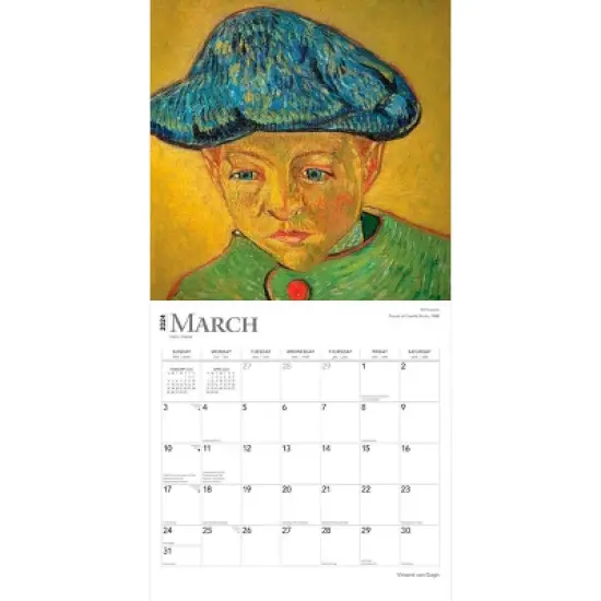 Browntrout 2024 Wall Calendar 12"x12" Vincent van Gogh Foiled image {2}