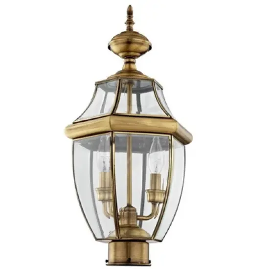 Livex Lighting Monterey 2 - Light Lantern in  Antique Brass image {1}