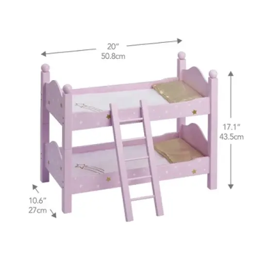Olivia's Little World - Twinkle Stars Princess 18" Doll Double Bunk Bed image {3}