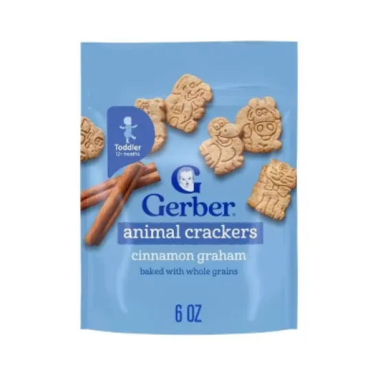 Gerber Baby Food Cinnamon Graham Animal Crackers Baby Snack - 6oz image {9}