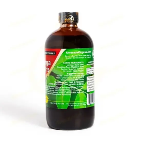 Amenazel Organic Moringa Bitters, 16 fl oz. image {3}