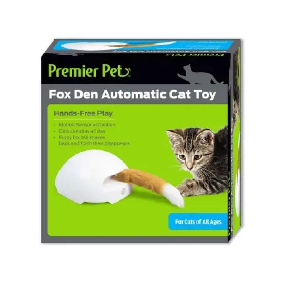 Premier Pet Fox Den Automatic Cat Toy - White image {3}