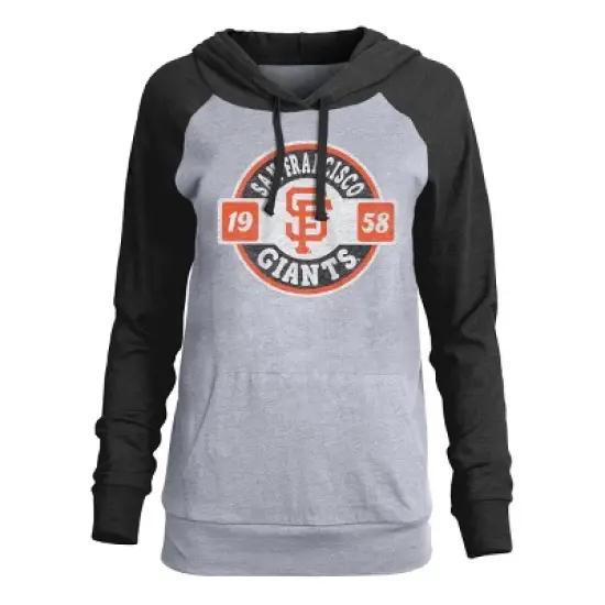 MLB San Francisco Giants Women's Lightweight Bi-Blend Hooded T-Shirt image {2}