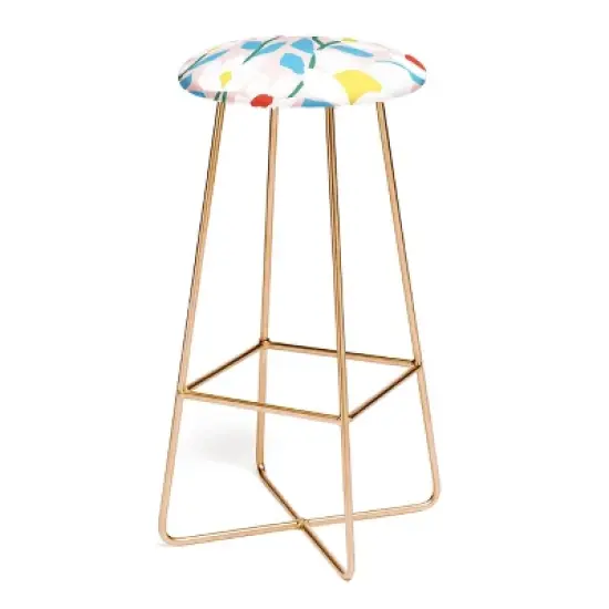 Maritza Lisa White Springs Florals Barstool - Deny Designs image {3}