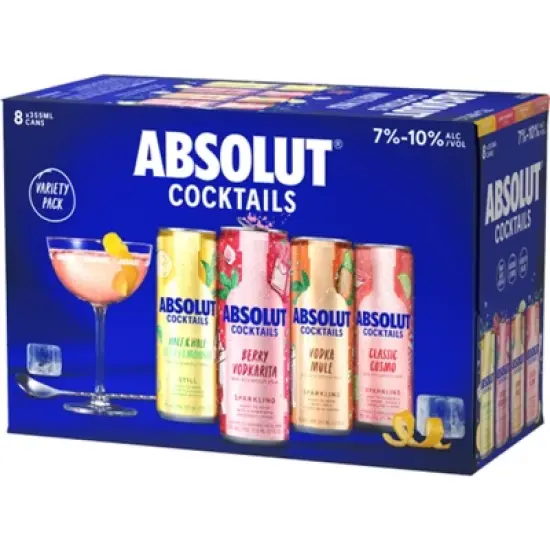 Absolut Variety Pack- 8pk/355ml Cans image {7}