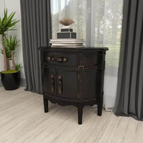 Wood Half Moon Buffet Dark Espresso - Olivia & May image {3}