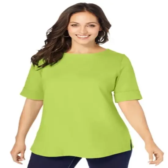 Jessica London Women&rsquo;s Plus Size Cuff Tee image {9}
