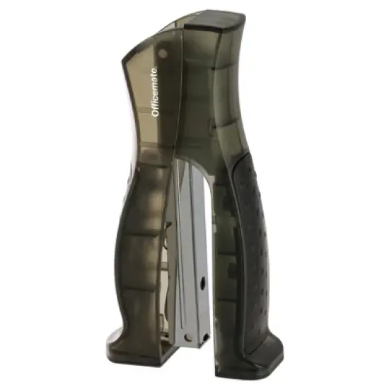 Officemate&reg; Full-Strip Plastic Transparent Stand-Up Stapler, Black image {4}