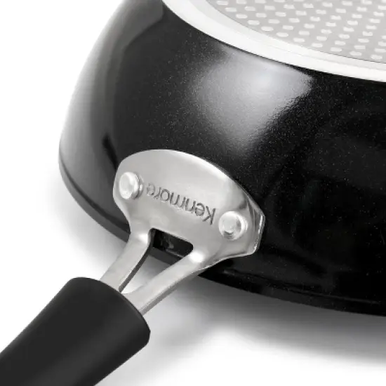 Kenmore 12 Piece Ceramic Coated Aluminum Cookware Set in Black image {2}