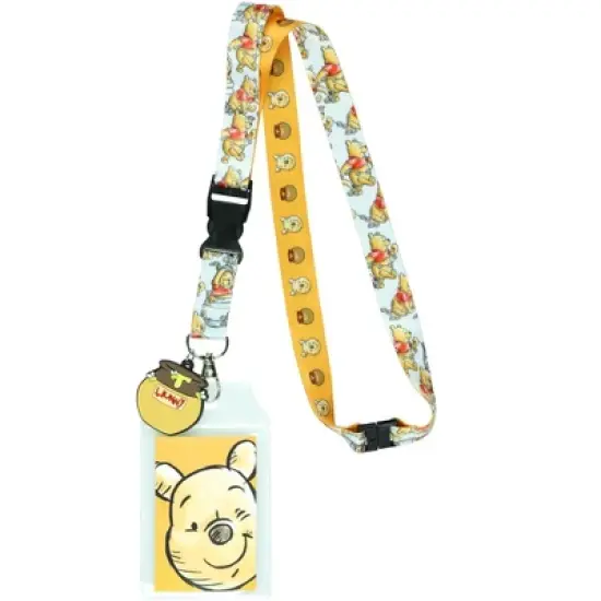 Disney Winnie the Pooh Hunny Pot Breakaway Lanyard ID Badge Holder with 2" Charm image {5}