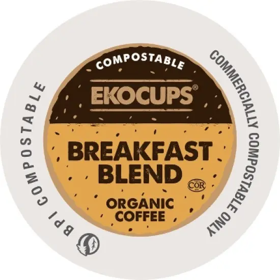 EkoCups Organic Breakfast Blend Compostable Coffee Pods image {5}