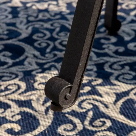 Captiva Designs 3pc Cast Aluminum Outdoor Patio Dining Set with Bar Stools Brown image {5}