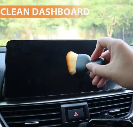 Aoibox Car Detailing Brush with Soft Bristles for Interior Cleaning, Dust Removal Tool for Dashboard, Leather, Air Vents & Hard-to-Reach Areas image {3}