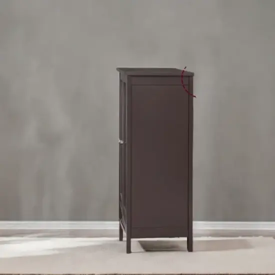 Slate Gray Freestanding Bathroom Floor Storage Cabinet - 11.8 x 23.6 x 31.5 Inches, with 2 Adjustable Shelves for Spacious Bathroom Storage image {5}