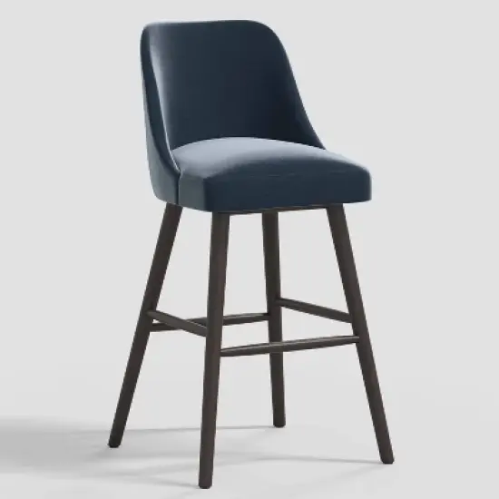 Geller Modern Counter Height Barstool in Shiny Velvet - Threshold&trade; image {6}