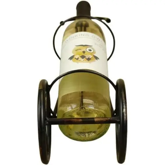 LIVEVIE Classic Vintage Bike Trike Style Wine Rack Freestanding One-Bottle Holder, Bike-Shaped Wine Organizer for Countertop and Tabletop image {3}