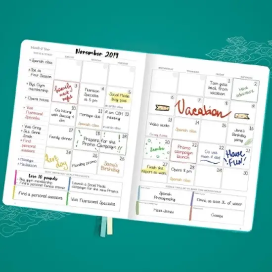 Undated Planner PRO Weekly 7"x10" Viridian Green - Legend Planner image {2}