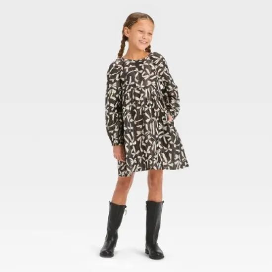Girls' Long Sleeve Woven Dress - Cat & Jack&trade; image {2}