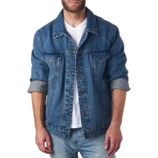 Alpine Swiss Derek Men&rsquo;s Classic Denim Trucker Jacket image {6}