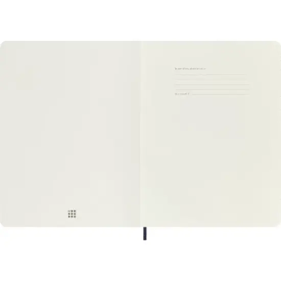 Moleskine XL Ruled Soft Notebook Sapphire Blue: Polyurethane Journal, Lined Paper, 7.5x9.75", 192 Pages, Sewn Binding image {2}