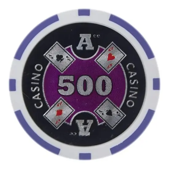 Slickblue 14-Gram Clay Composite Poker Chips 25-Pack, Laser Inlay, Casino Game Chips, Multicolor, $1-$25K image {12}